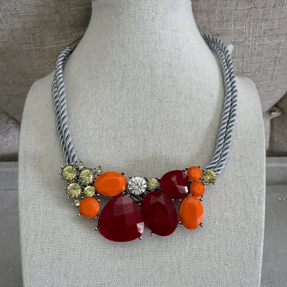 Dyrberg/Kern DARL necklace in silver/coral/yellow